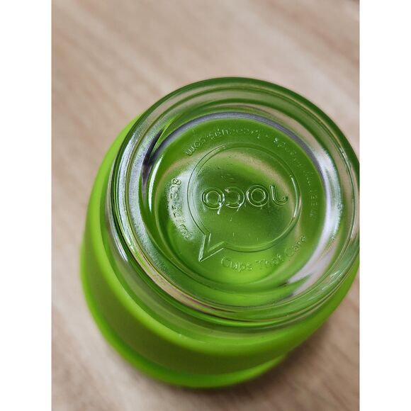 JOCO Reusable Glass Coffee Cup 8 oz – Green Lid & Gripper – Eco-Friendly - Picture 4 of 6